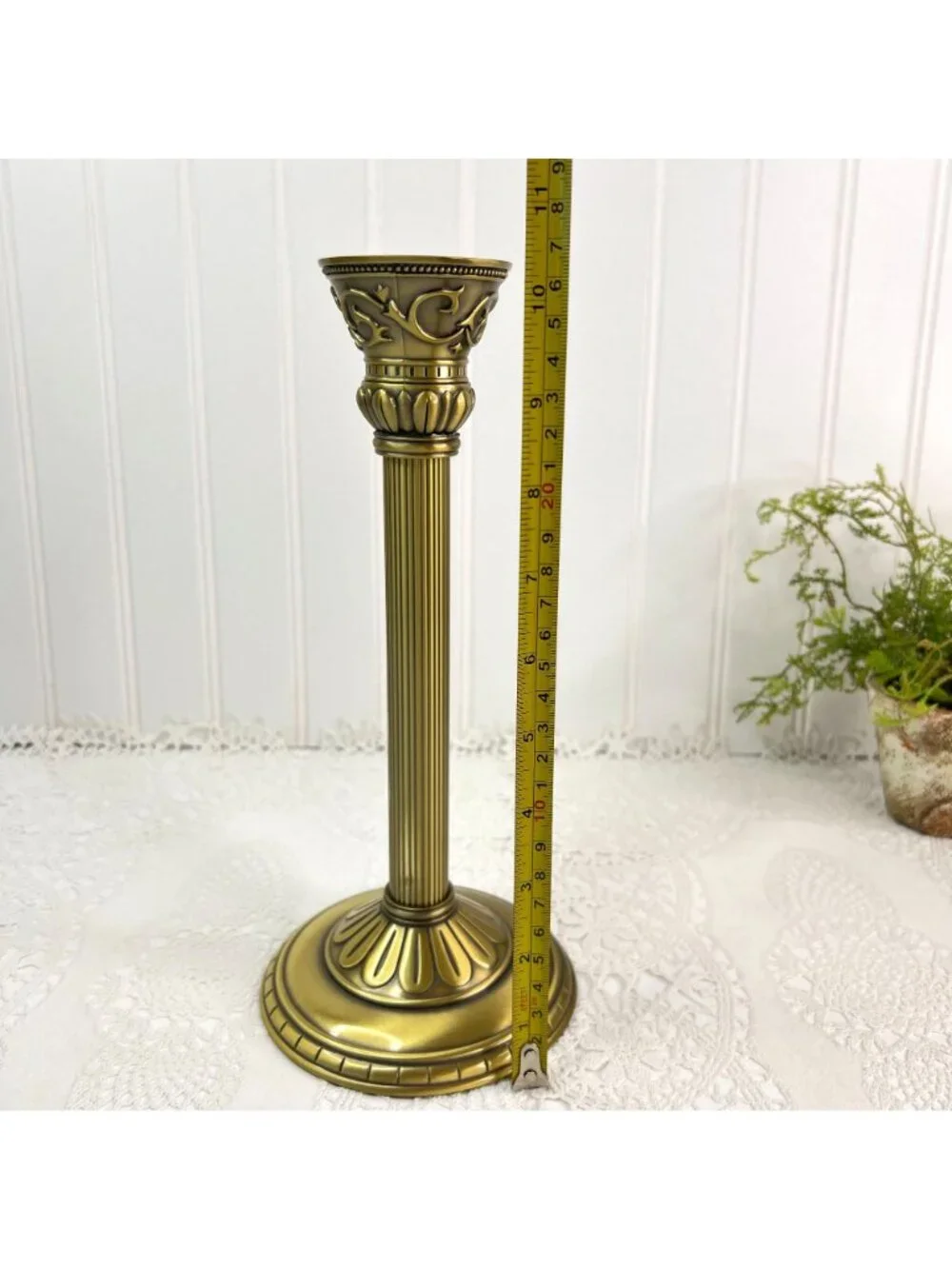 Vtg Party Lite Classic Creations 2 Satin Gold 10.5" Tall Taper Candle Holders - Picture 6 of 12
